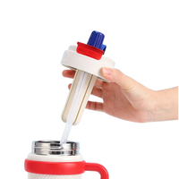 Gobelet isotherme en acier inoxydable de 800 ml avec poignée, bouteille d'eau à double paroi pour le camping, les voyages en plein air