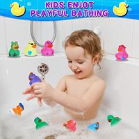 Canardons en plastique à presser qui changent de couleur avec logo personnalisé, jouets de bain et de plage pour bébés, remplissage de panier de Pâques, mini-canards