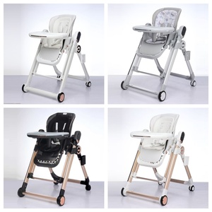 Chaise haute 3-en-1 ergonomique pour bébés, hauteur <span class=keywords><strong>de</strong></span> siège réglable en 6 positions, structure en aluminium, ceinture <span class=keywords><strong>de</strong></span> sécurité - Product Image 4