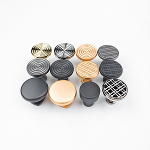 Nero opaco in lega di zinco moderno mobile da cucina manopole armadio tira rotondo cassetto a foro singolo maniglie <span class=keywords><strong>Hardware</strong></span> per mobili - Product Image 2