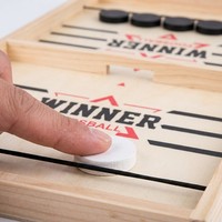Jeu de Puck Rapide en Bois Premium – Plateau de Jeu de Table pour Enfants et Adultes – Idéal pour les Fêtes