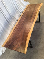 Plateau de table en bois massif de grande taille, forme naturelle, design unique, pour salle à manger et bureau