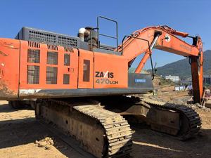 Excavadora Usada Hitachi Zaxis 470LCH con Motor Cummins, 45 Toneladas, Naranja, Montada sobre Orugas, Equipo de Construcción - Product Image 1