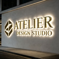 Enseigne personnalisée en acrylique 3D rétroéclairée, logo personnalisé, enseigne commerciale, lettres en relief 3D rétroéclairées, enseigne en acier inoxydable pour centres commerciaux, entreprises, hôpitaux