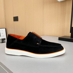 <span class=keywords><strong>Scarpe</strong></span> Casual da uomo di fascia alta da passeggio all'ingrosso mocassini in vera pelle con suola spessa un piede con pelle scamosciata di mucca Plus Size - Product Image 6