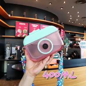 ขวดน้ำพลาสติกพกพาสำหรับเด็ก รูปทรงกล้องถ่ายรูป ขายส่ง - Product Image 3