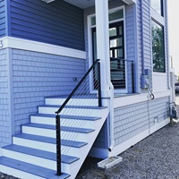 Rampe en aluminium à prix abordable pour balcon et escalier, avec poteaux à câbles en aluminium