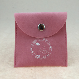 Bolsa de Joyería de Terciopelo con Logotipo Personalizado, Bolsa de Embalaje de Joyería de Gamuza de Lujo con Solapa - Product Image 2