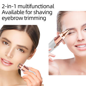 Niedriger Preis Hochwertiger USB-Lippenstift-Augenbrauen trimmer 2-in-1 elektrische Haaren tfernung Augenbrauen-Trimmer-Rasierer für Damen - Product Image 5