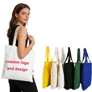 Sac fourre-tout en toile personnalisé avec logo brodé et impression intégrale, écologique, vente en gros, offre spéciale - Product Image 1
