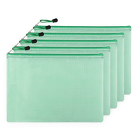 Impression de LOGO personnalisé blanc noir A4 A3 format lettre PVC vinyle transparent de voyage en plastique étanche grandes pochettes à fermeture éclair sac à documents en maille