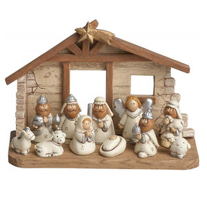 Polyresin/résine artisanat religieux Enfants Crèche Crèche, Lot de 12 Rearrangeable Chiffres - Product Image 1