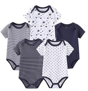 Ensemble de vêtements pour bébé unisexe de haute qualité, bon marché, à la mode, avec logo personnalisé, en coton doux pur, printemps-été, nouveau-né - Product Image 1