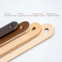 Bandes de cuir véritable à la mode personnalisées poignée tannée végétale pour accessoires de sac de tapisserie d'ameublement de meubles motif en relief