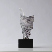 Sculpture de déesse en résine transparente effet cristal, taille et couleur personnalisées, logo gravé, trophée, prix de cérémonie, artisanat, décoration de bureau et de maison