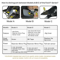 Caméra embarquée 4K sur mesure pour F150 2018-2025/2020-2026 F250/F350/F450 Super Duty avec enregistrement en boucle, capteur G, contrôle par application et Wi-Fi