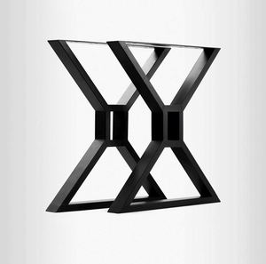 ขาโต๊ะเหล็กทรงเอ็กซ์แบบหนาพิเศษ สไตล์อินดัสเทรียล สีดำ สำหรับเฟอร์นิเจอร์รับประทานอาหาร โรงแรม โรงพยาบาล เหล็กสำหรับใช้งานกลางแจ้ง ห้องนั่งเล่น - Product Image 5