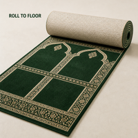 Tapis de prière matelassé en laine et nylon, tissé à la machine, jacquard, lavable, pour mosquée, salle de prière