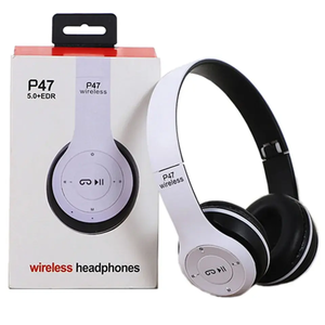 Auriculares Inalámbricos P47 Baratos con 5.1 Canales, TF, FM, Conector de 3.5mm, Resistentes al Agua IPX-6, Dinámicos, para Teléfonos Móviles Inteligentes - Product Image 1