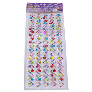 <span class=keywords><strong>Diamant</strong></span> chaud avec étoile à cinq branches amour fleur de prunier bâton de <span class=keywords><strong>visage</strong></span> rond pour strass de corps de fête - Product Image 1