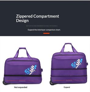Sac de sport à roulettes pliable et imperméable grande capacité personnalisé pour la gym et les voyages – Vente en gros usine - Product Image 3