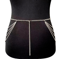 Chaîne de taille brillante à sequins grande taille, ceinture de bikini, chaîne de ventre, bijoux de corps multicouches, chaînes de corps sexy pour femme
