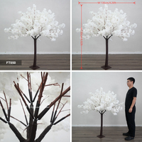 Árbol de cerezo artificial de simulación premium, color blanco, para decoración de bodas, fiestas, vestíbulos y exhibiciones comerciales.