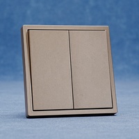 Blanc noir or gris couleur nouveau Design grand bouton poussoir 2 gangs 1 voie 2 voies interrupteur d'éclairage mural de Style ue 250V ~ 16A