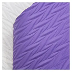 Direct Factory 1.2 Mm Embossed Purple Microfiber Leather For Bags