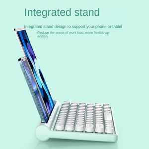 K220 Edición inalámbrica de tres modos con retroiluminación RGB de 78 teclas para teclado <span class=keywords><strong>Bluetooth</strong></span> Juego de ratón de chica de oficina para teléfono móvil y - Product Image 6