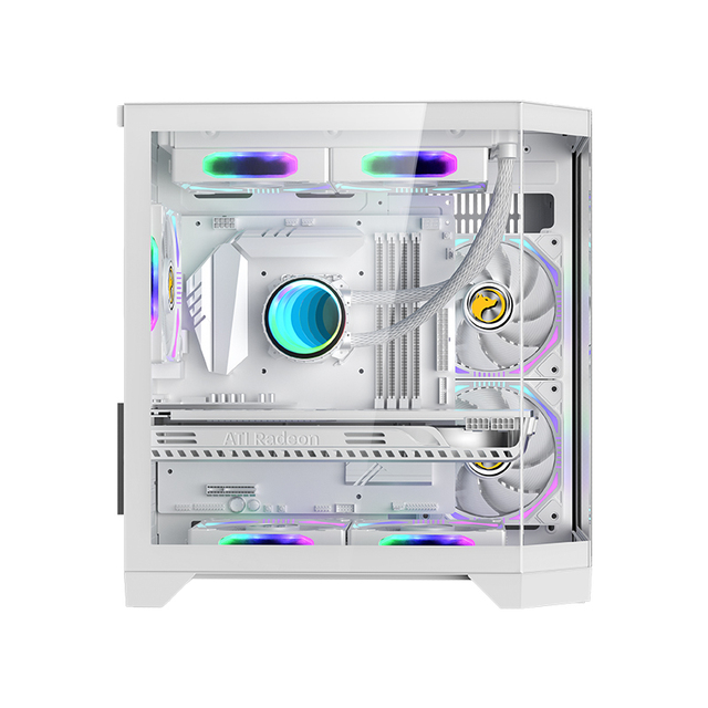 KINPOWER OEM ODM Factory PC Case LCD Cpu Cabinet Casing Desktop Display Chassis MATX Computer Cases Gaming Case