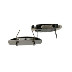Cerradura ovalada de doble cara Guan Yan Wujin de 41x29 mm, niquelada, para cajas de joyería, cajas de cuero y cajas de madera. - Product Image 1