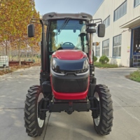 Tracteur diesel 100 CV à quatre roues motrices avec cabine fermée, équipement agricole pour vergers, exportation vers les pays des Balkans – Direct usine