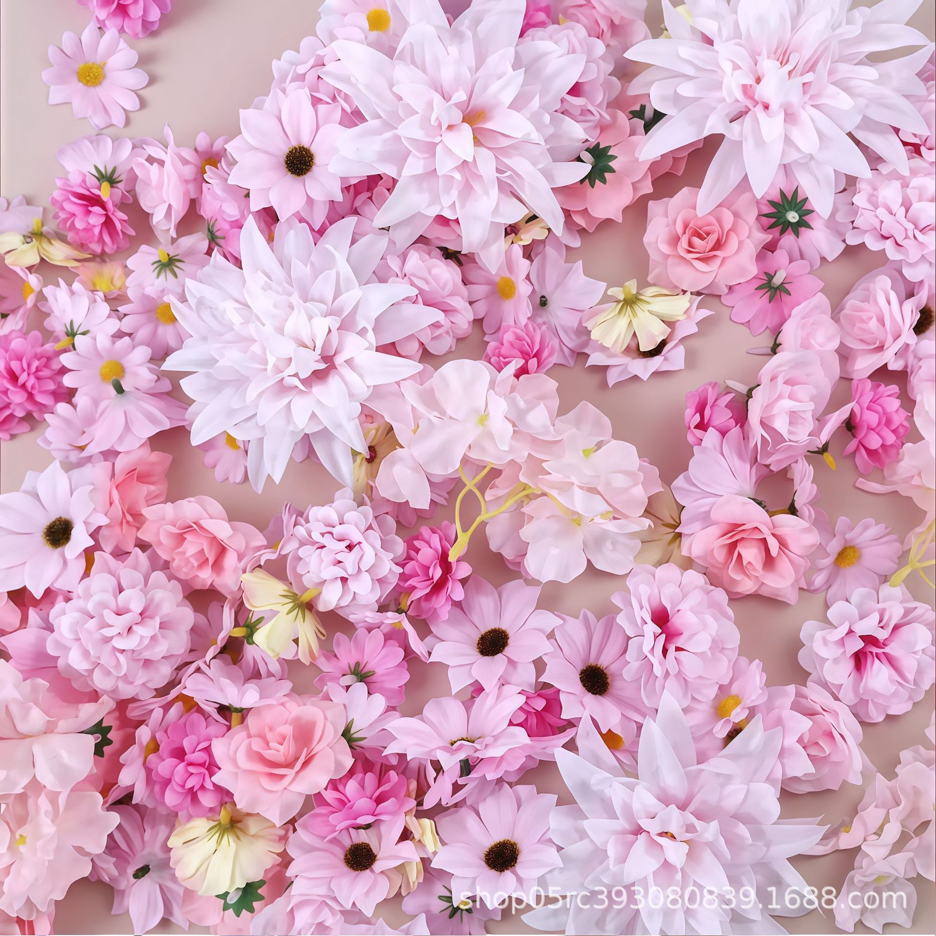 ดอกไม้สีชมพู 50 ดอก