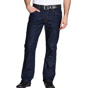 Pantalones Vaqueros Rectos de Cintura Alta para Hombre, Estampado Floral Animal, Ecológicos, 100% Algodón, para Otoño - Product Image 2