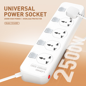 Ldnio sc4408c 2m cáp mở rộng ổ cắm USB-C cổng quá tải bảo vệ 4 phổ cửa hàng điện dải chúng tôi/UK/EU phích cắm cho sự lựa chọn - Product Image 3