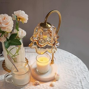 Elegant LilyShaped Candle Warmer Lamp Marble Base Ideal Aromatherapy Decor for Living & Bedroom - Product Image 5