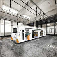 Machine de laminage entièrement automatique à triple fonction sans solvant pour feuilles d'aluminium et films métallisés avec adhésif intégré