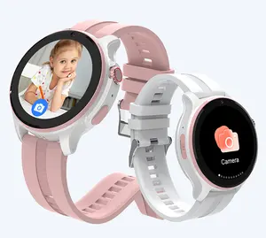 新款时尚儿童女童男童4g护理儿童手表sim卡VLT46全球定位系统LBS跟踪器视频呼叫SOS闹钟儿童智能手表