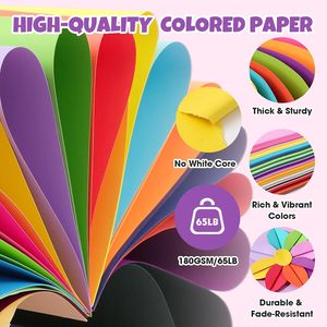 100 Sheets 8.5" X 11" Recyclable <strong>Colored</strong> Cardstock 50 Assorted Colors Construction <strong>Paper</strong> <strong>Printer</strong> <strong>Paper</strong> for Card Making School - Product Image 3