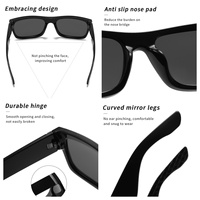 Lunettes de soleil polarisées pour hommes à motif crâne cool, verres en polycarbonate, pour sports de plein air et pêche, avec étui personnalisé et logo