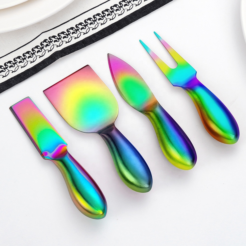 4 шт. ножи для сыра, кухонные гаджеты, нож для масла, инструмент для расширителя, набор золотых мини ножей для сыра из нержавеющей стали