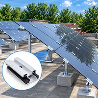Pince de fixation pour panneau solaire en aluminium 6005-T5, pince intermédiaire pour module PV sans cadre, clip EPDM, longueur personnalisée
