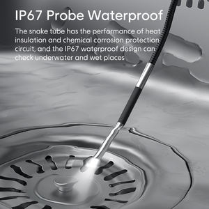 OEM 6mm diâmetro endoscópio com 2MP HD câmera analógica 5 \ "IPS Display 3000mAh impermeável IP67 bateria 720 ° Rotatable endoscópio - Product Image 6