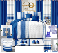 Ensemble de literie moderne imprimé de luxe 26 pièces avec tapis de bain et rideaux, écologique, pour la maison et la chambre, vente en gros