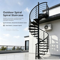 Escalier en spirale en métal pour villa, haute résistance, antirouille, anticorrosion, escaliers en acier rotatifs personnalisés pour intérieur et extérieur