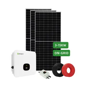 Czpower 5KW على شبكة نظام الطاقة الشمسية المنزل 10KW 6KW 5KW 3KW النظام الشمسي على الشبكة لوح الطاقة الشمسية نظام
