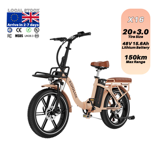 Bicicleta Eléctrica Plegable United Warehouse KOOLUX X16 de 20 Pulgadas con Batería de Litio de 48V 15.6AH, 250W, Alcance de 150km, 7 Velocidades, Canasta Delantera, Modelo X16 KOOLU - Product Image 5