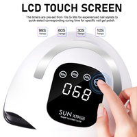 Salon de manucure à LED UV rechargeable sans fil 320W 72LEDs Flash Cure Gel Nail Dryer Professional Led UV Nail Lamp