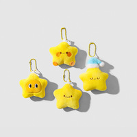 Porte-clés en peluche en forme d'étoile mignon, pendentif de sac, petit cadeau adorable, jouet en peluche pour cadeau promotionnel